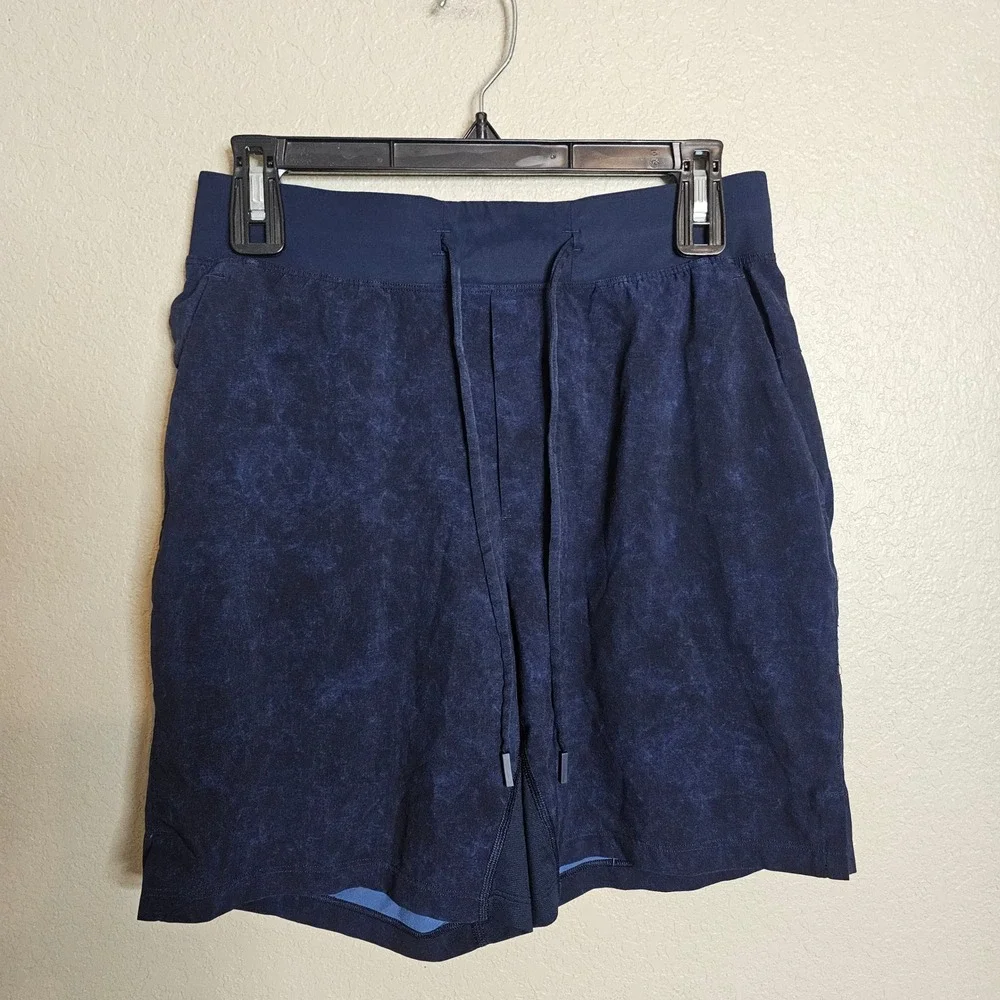 Lululemon THE Short 7 Linerless Gravel Dust True Navy Multi  Mens Small